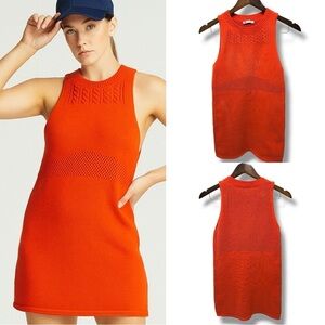 376 ZARA | EUC Orange Sleeveless Cable Knit Mini Dress (Size M)